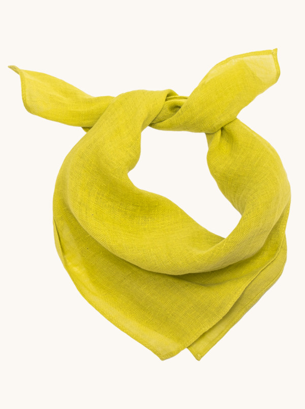 Chusta len 100% w kolorze limonki  57cm x 72cm 