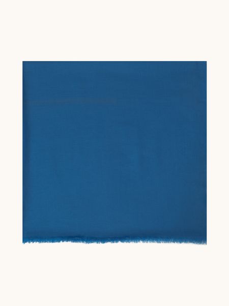 Szal 100% wełna kobaltowy 80x240 cm