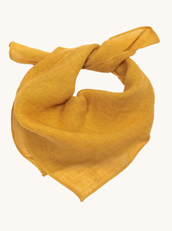 Chusta len 100% w kolorze miodowym 57cm x 72cm 