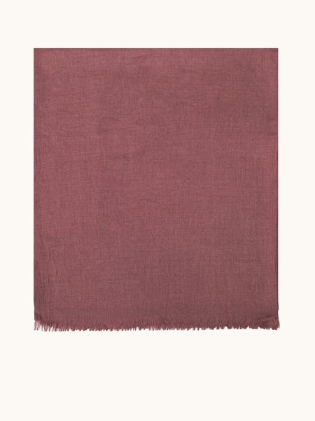 Szal wiskoza 100% w kolorze zgaszonego różu z delikatnym frędzlami 90x200 cm