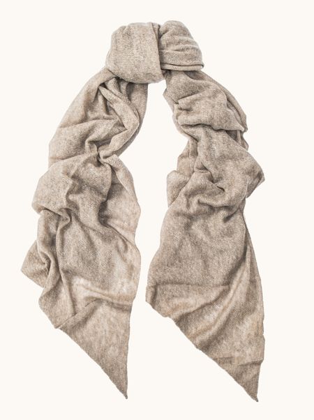 Cashmere shawl with rhinestones in mink color 75x200 cm PREMIUM