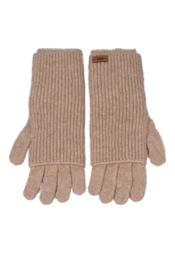 Wool gloves in beige color with insulator