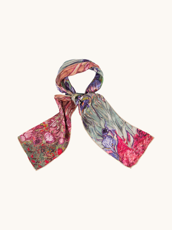 Wąska apaszka dwustronna Harmonia malarska 15 cm x 145 cm