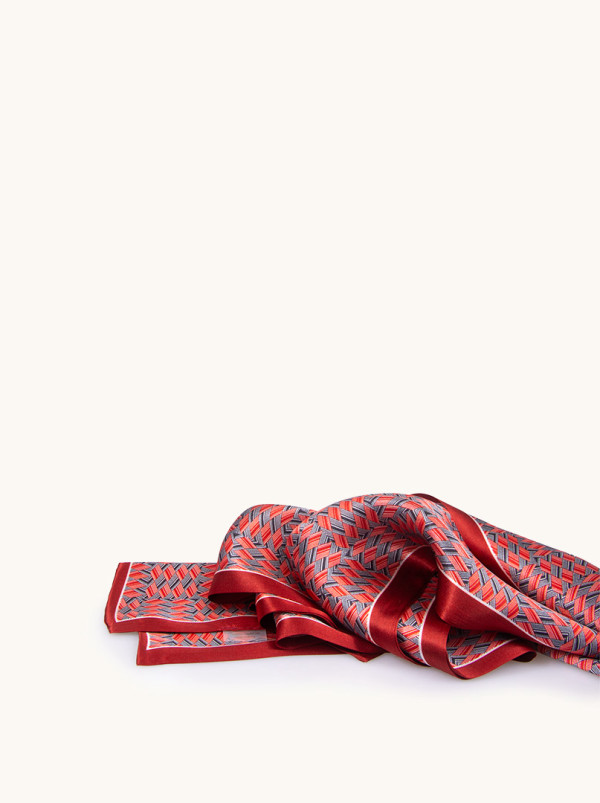 Narrow double-sided shawl geometric elegance 15 cm x 145 cm