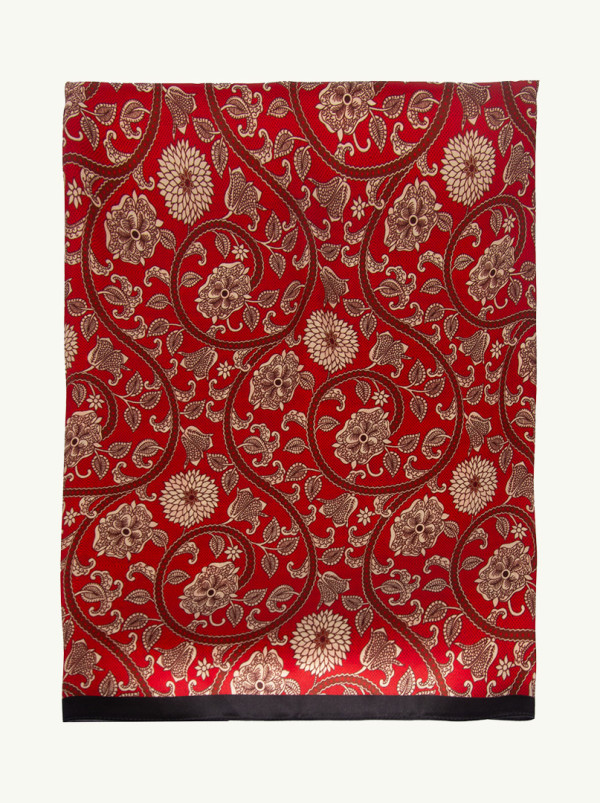 Silk scarf Oriental floral motif 55 cm x 170 cm