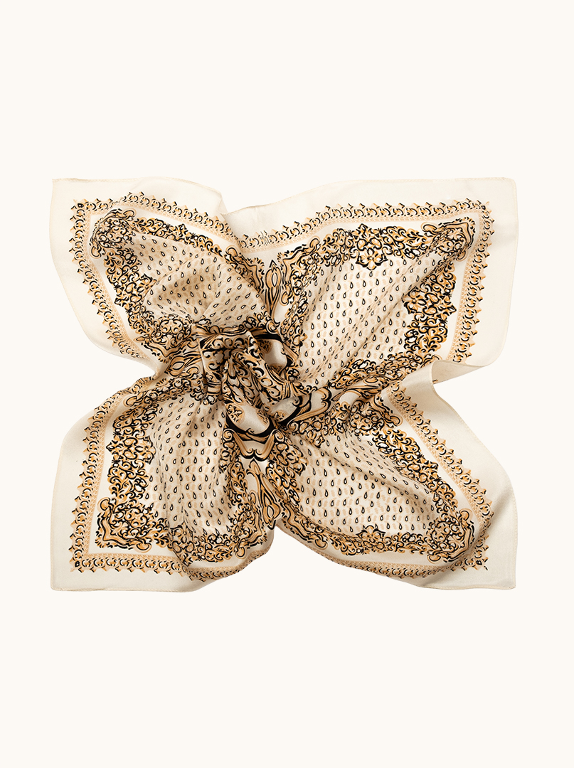 Mała apaszka jedwabna CREMONA 53x53 cm PREMIUM zdjęcie 4