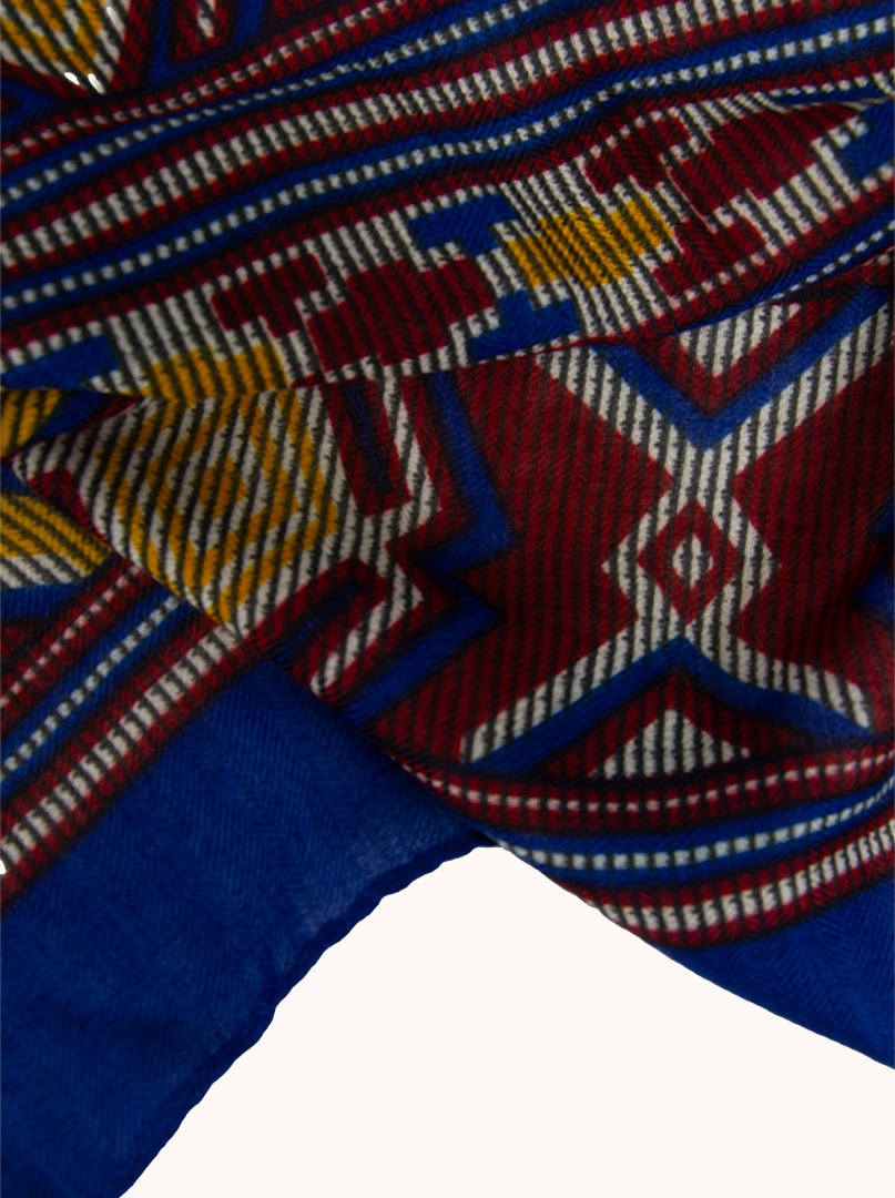 Szal w stylu boho w figury geometryczne 90 cm x 200 cm zdjęcie 3