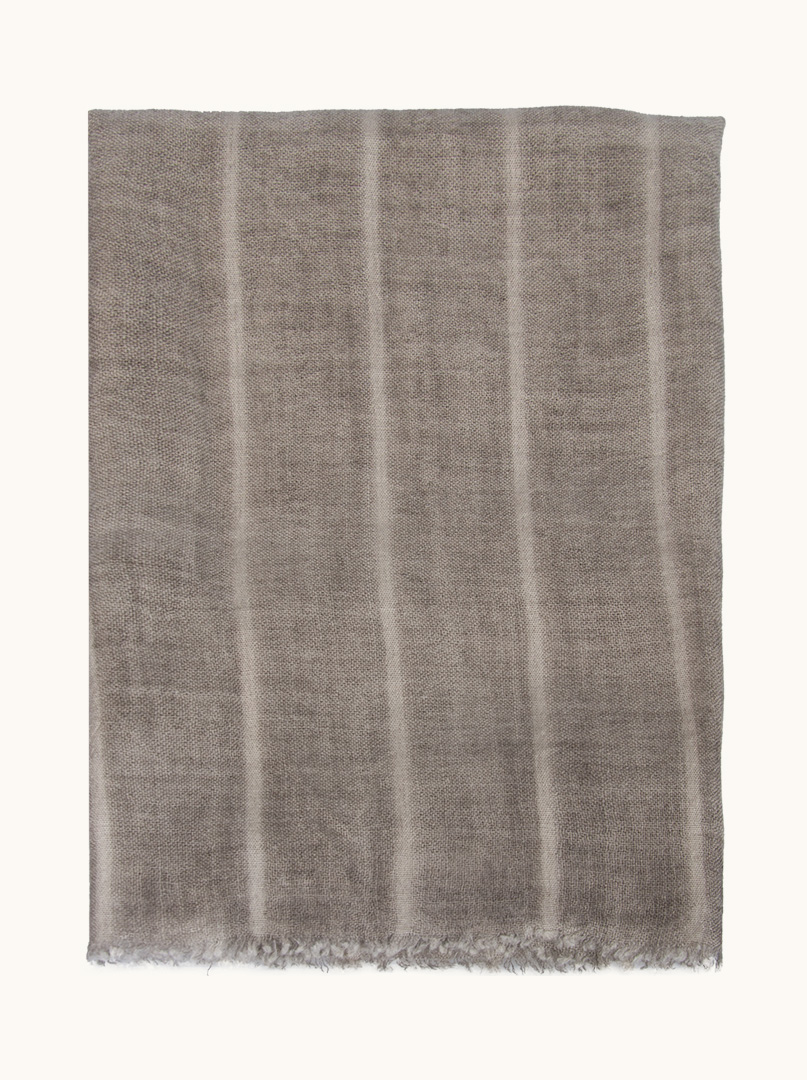 Szal z wełną w pasy 90 cm x 200 cm zdjęcie 2