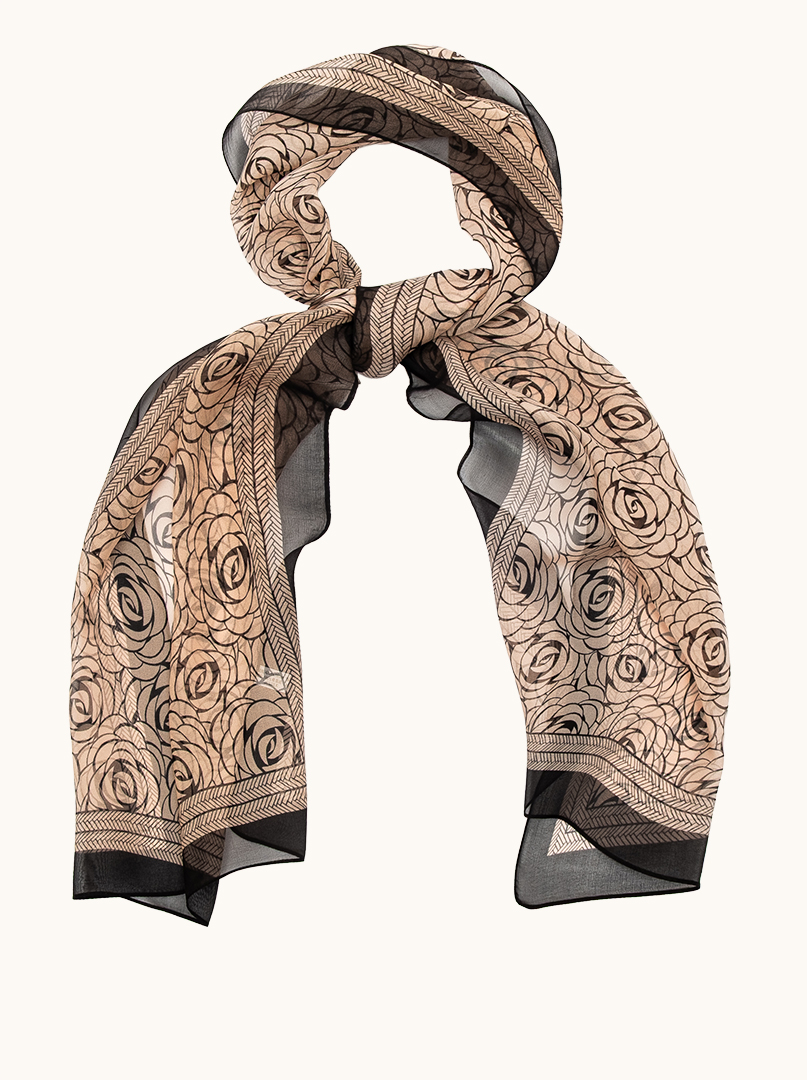 Szal jedwabny ROSA OMBRA 42x160 cm PREMIUM zdjęcie 3